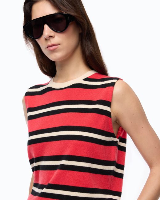 Pinko Red Wool And Cashmere Vest