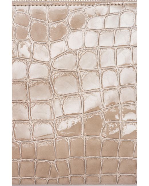 Pinko Natural Galleria Shiny Croc-print Classic Flat Love Bag