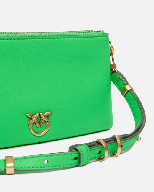 Borsa A Tracolla Mini Double Bag Piccola di Pinko in Green