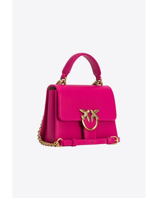 Mini Love Bag One Top Handle Light Simply di Pinko in Pink