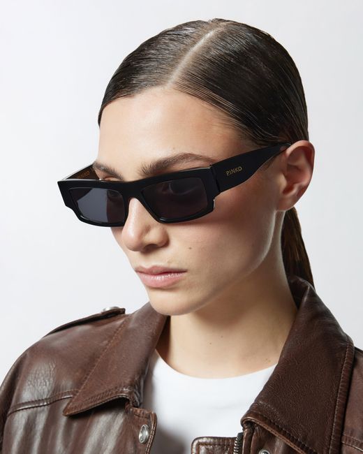 Pinko White Rectangular Sunglasses