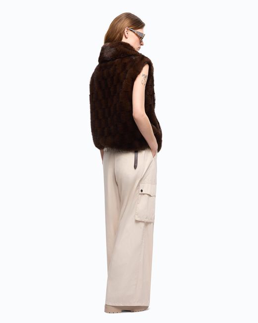 Chaleco Efecto Pelo Con Cremallera Pinko de color Black