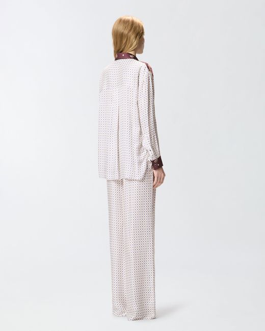 Pinko Multicolor Shirt With Tie Motif And Placed Print