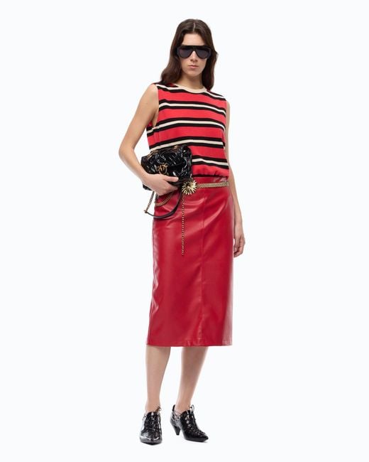 Pinko Red Wool And Cashmere Vest