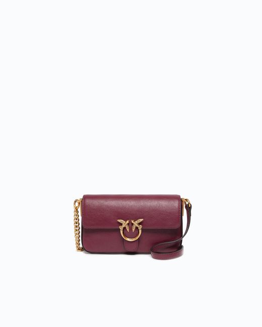 Pinko Purple Baby Love Bag One Slouchy Crossbody Bag