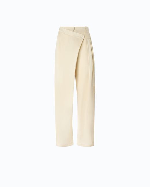 Pinko White Carrot-Fit Wrap Trousers