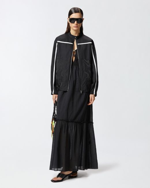 ワンピース PINKO LESTER LONG SLEEVELESS COTTON DRESS WITH NECKLINE Pinko Sleeveless Long Cotton Dress With Neckline in Black | Lyst