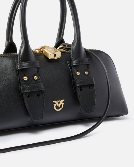 Pinko Black Small Leather Escape Bag