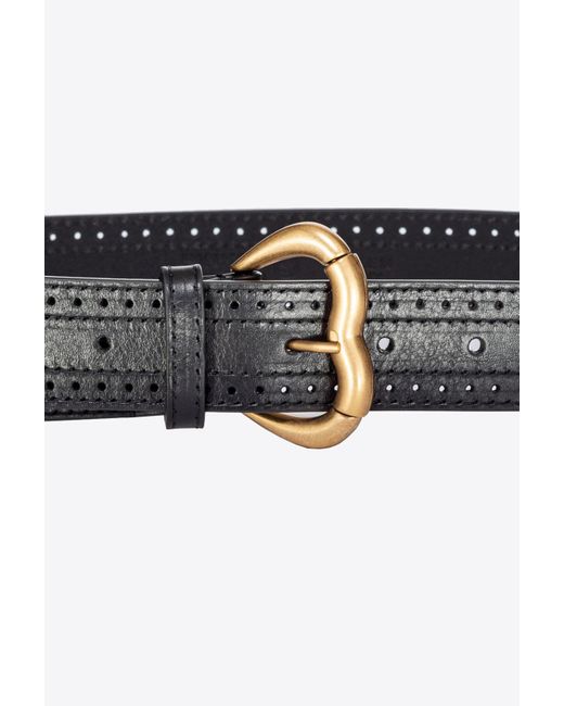 Cintura Jolene in cuoio 3,5cm di Pinko in Black