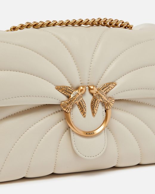 Borsa A Tracolla Grande Love Bag Puff di Pinko in Natural