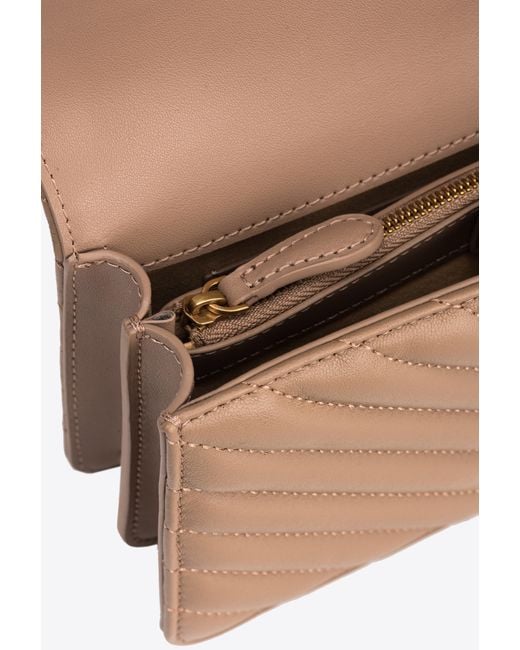 Pinko Natural Small Shoulder Bag Love Bag One Chevron