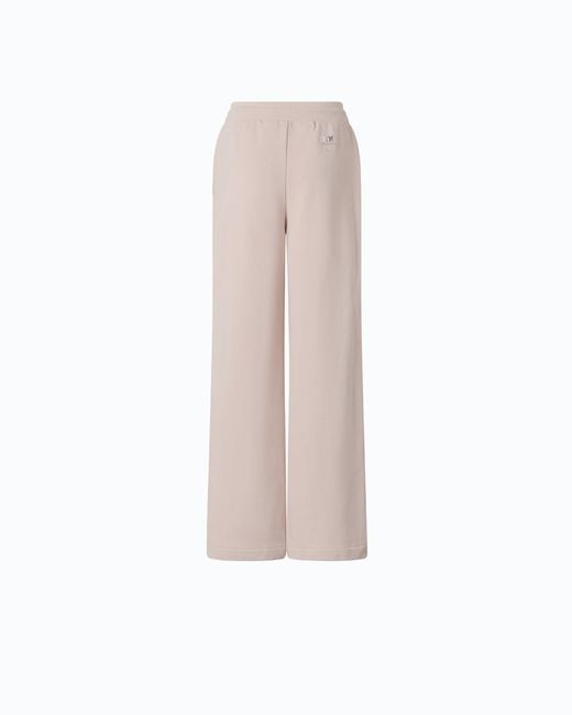 Pinko White Wide-Leg Trousers With Drawstring And Chain