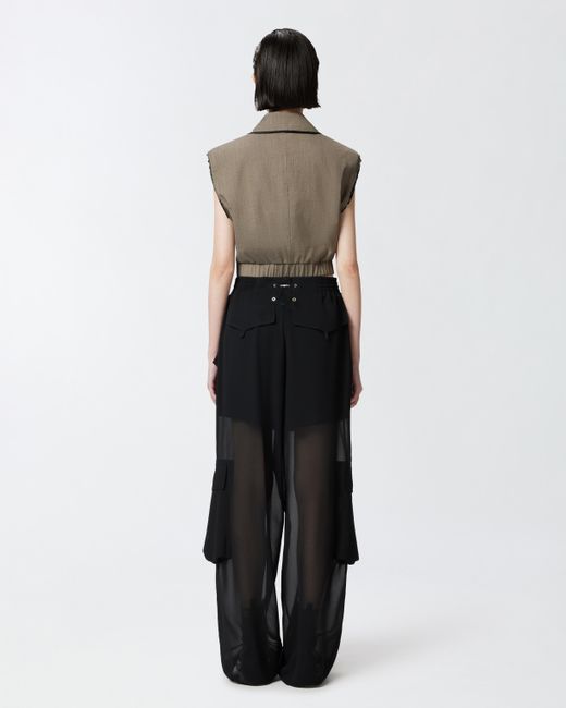 Semi-sheer georgette Pants