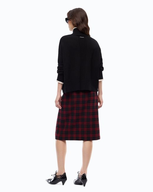Pinko Black Wool And Cashmere Turtleneck Sweater