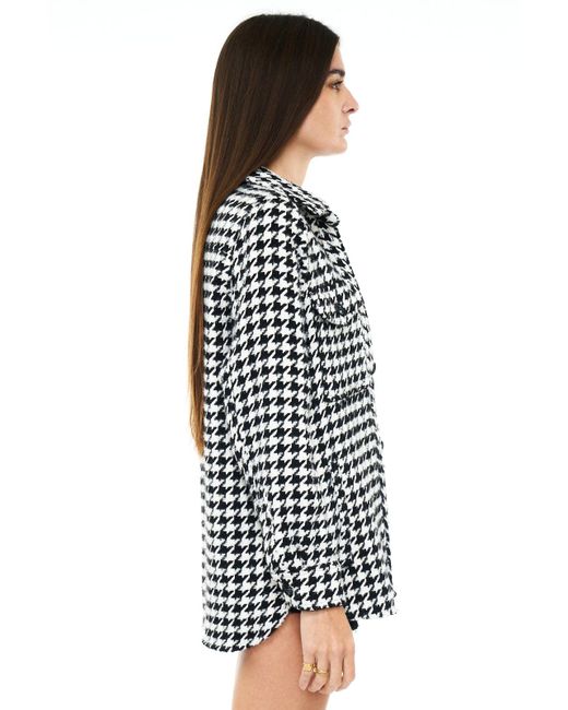 Pistola Wool Libby Shacket in Houndstooth (Black) | Lyst