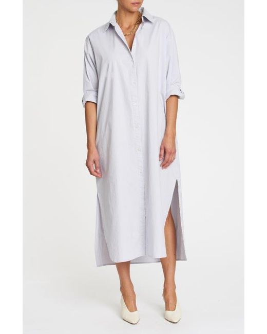 Pistola Sloane Oversized Button Down Shirt Dress in Blue Lyst