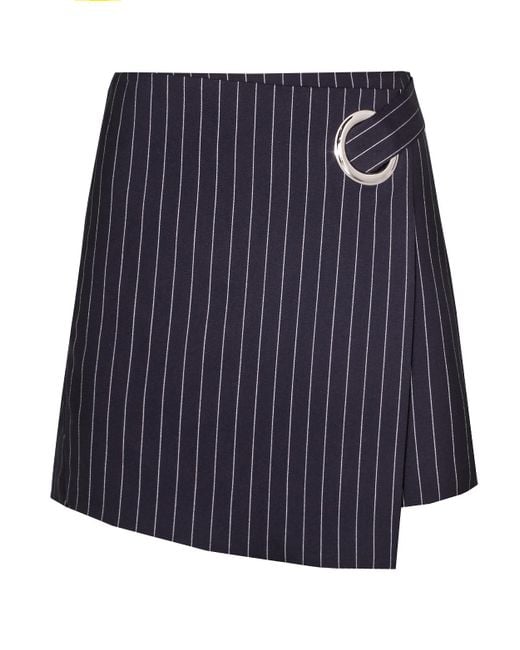 Pixie Market Navy Pinstripe Ring Mini Skirt Pixie Market Navy Pinstripe Ring Mini Skirt