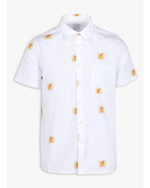 Chemise Droite Col Classique En Coton Bio Paul Smith pour homme en coloris White