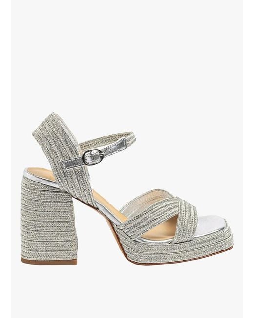 Sandales À Talon Tressées Femme Castaner en coloris White