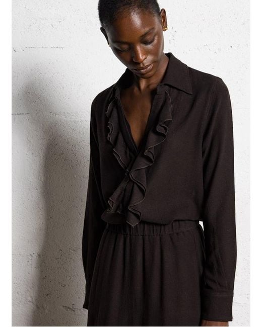 Top Col V Femme Diega en coloris Black