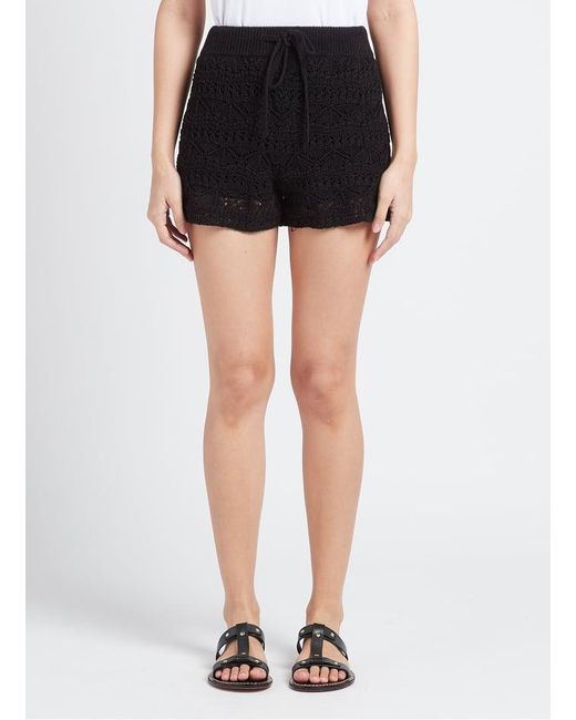 Short Droit En Lin Et Coton Mélangé Femme IRO en coloris Black