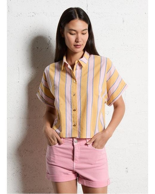 Chemise Col Classique En Coton Femme I Code en coloris Pink