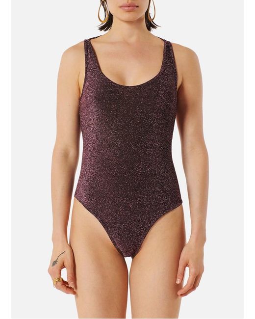 Body Sans Manches Métallisé Femme Karma Koma en coloris Purple