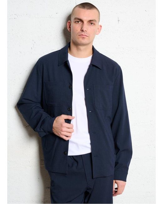 Veste Droite Boutonnée Unie Les Deux pour homme en coloris Blue