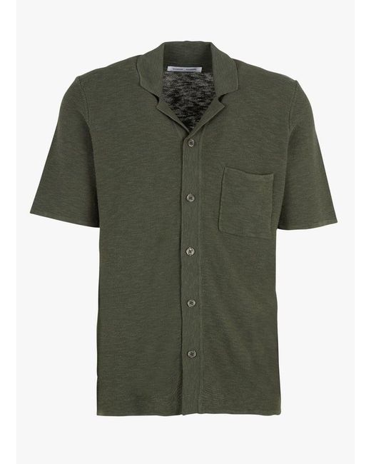 Polo En Coton Bio Et En Lin Mélangés Samsøe & Samsøe pour homme en coloris Green