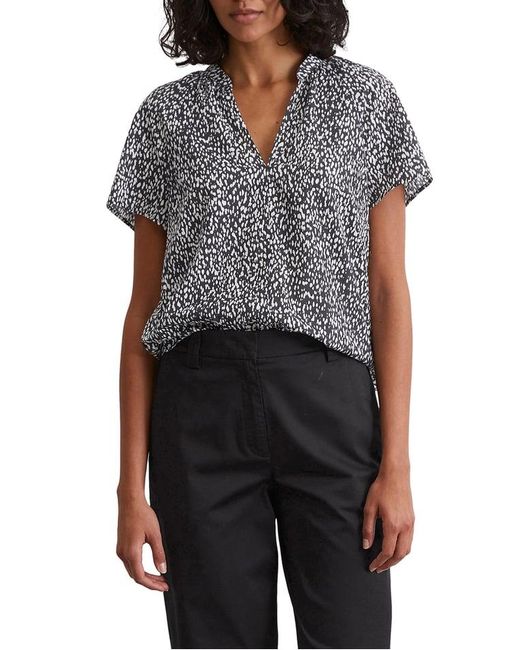 Blouse Col V En Coton Femme Marc O' Polo en coloris Black
