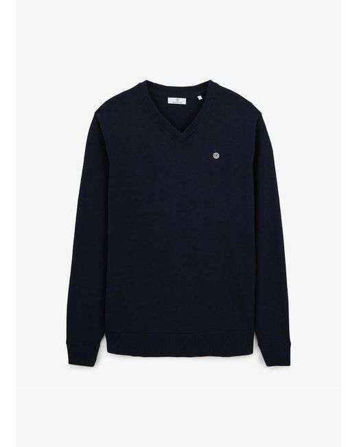 Pull Col V Serge Blanco pour homme en coloris Blue