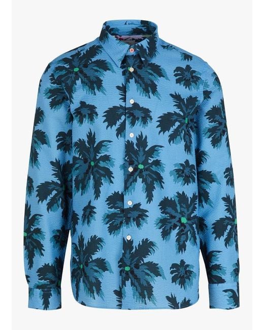 Chemise Col Classique Imprimée En Coton Paul Smith pour homme en coloris Blue