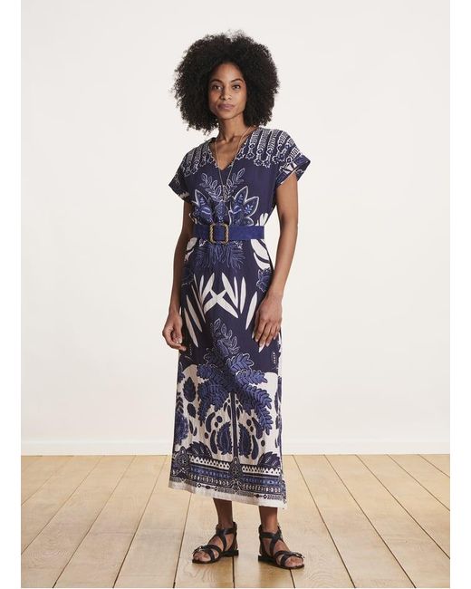 Robe mi-longue LA FEE MARABOUTEE Bleu taille 42 en Polyester - 58240822