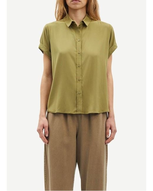 Chemise Ample À Col Classique Femme Samsøe & Samsøe en coloris Green