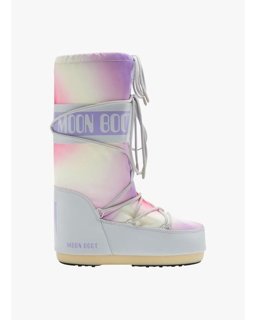 Bottes De Neige À Lacets Femme Moon Boot en coloris White