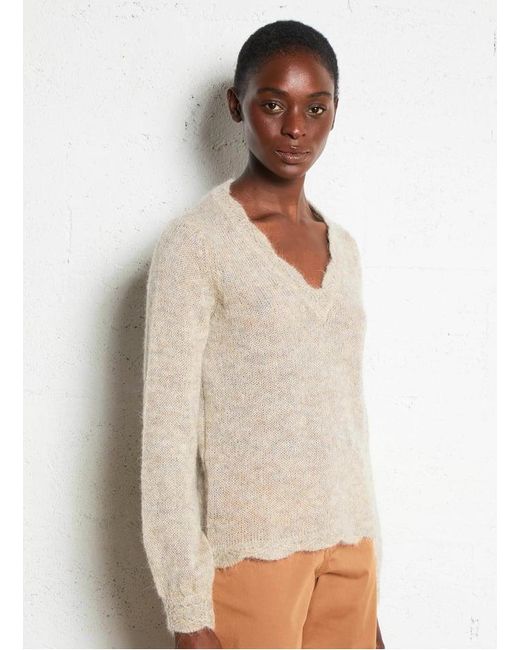 Pantalon Droit En Coton Mélangé Femme Le Temps Des Cerises en coloris Brown