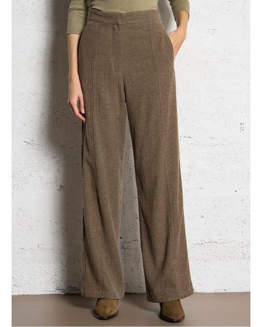 Pantalon Large Stretch Femme MASSCOB en coloris Natural