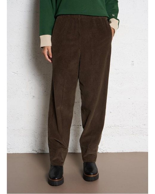 Pantalon Droit En Velours Côtelé Et En Coton Femme American Vintage en coloris Brown