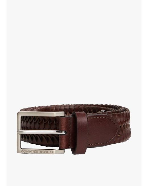 Ceinture Tressée En Cuir Tommy Hilfiger pour homme en coloris Brown