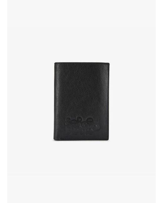 Portefeuille Vertical En Cuir Avec Logo Embossé Serge Blanco pour homme en coloris Black