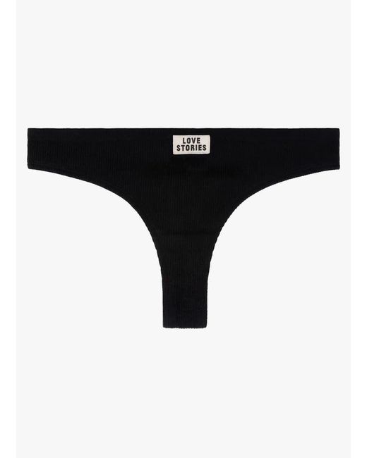 String Côtelé En Coton Mélangé Femme LoveStories en coloris Black