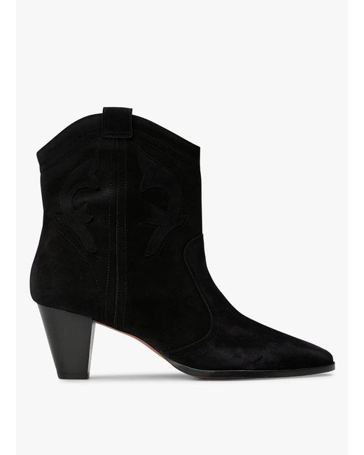Bottines En Cuir Velours Femme Ba&sh en coloris Black