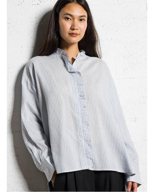 Chemise Oversize Col Victorien Femme MASSCOB en coloris White