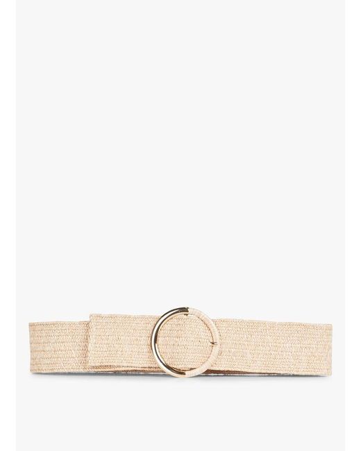 Ceinture À Boucle En Paille Pieces en coloris Natural