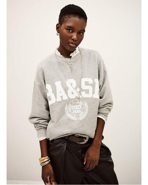 Sweat Col Rond En Coton Femme Ba&sh en coloris Natural
