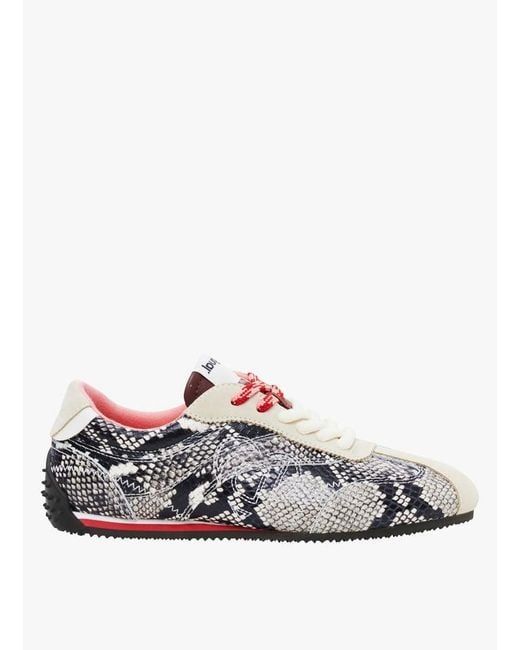 Baskets Basses En Cuir Mélangé Femme Desigual en coloris White