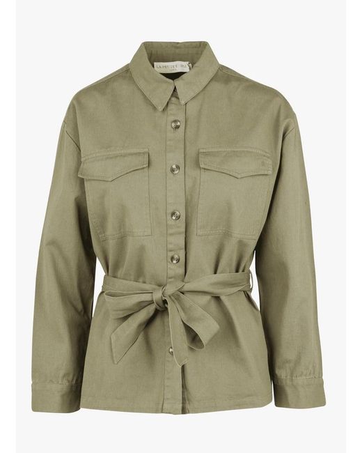 Veste En Jean À Col Classique En Twill De Coton Femme La Petite Etoile en coloris Green