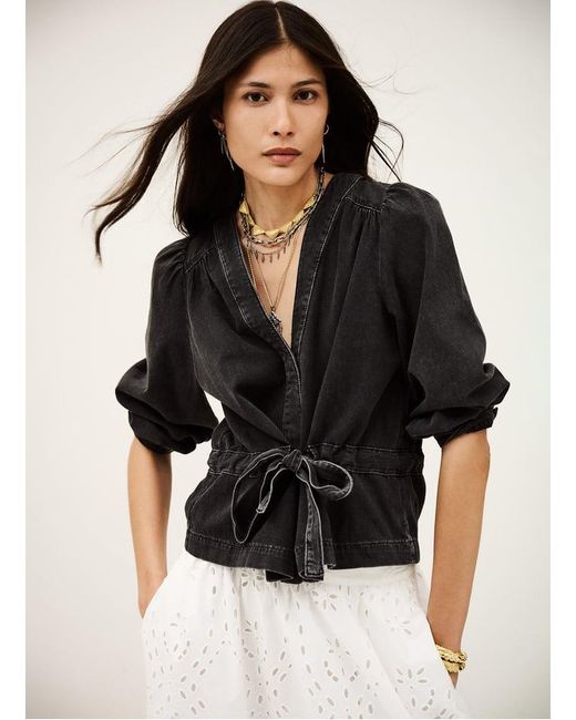 Top Portefeuille En Denim Femme Ba&sh en coloris Black