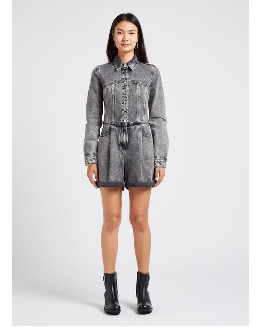 Combi-Short Col Classique En Jean Femme IRO en coloris Gray