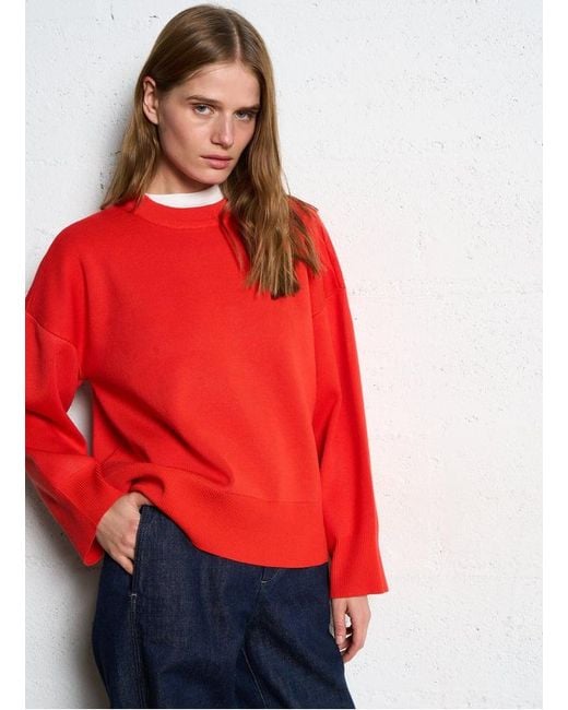 Pull Droit Col Rond Femme Object en coloris Red